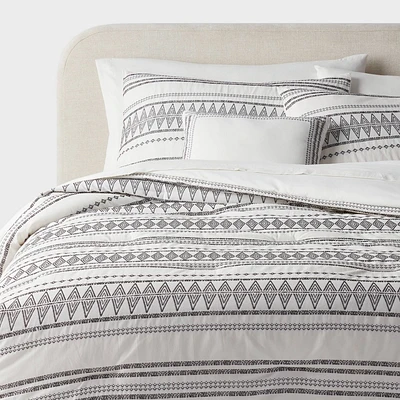 8pc Woven Diamond Striped Comforter and Sheet Set