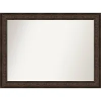 44 x 33 Non-Beveled Ridge Bronze Bathroom Wall Mirror - Amanti Art