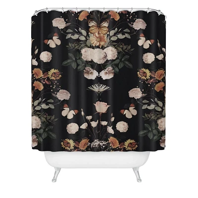 Deny Designs Emanuela Carratoni Spring Floral Geometry Shower Curtain