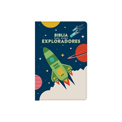 Rvr 1960 Biblia Para Nios Exploradores, Azul Csmico Smil Piel - by B&h Espaol Editorial (Leather Bound)