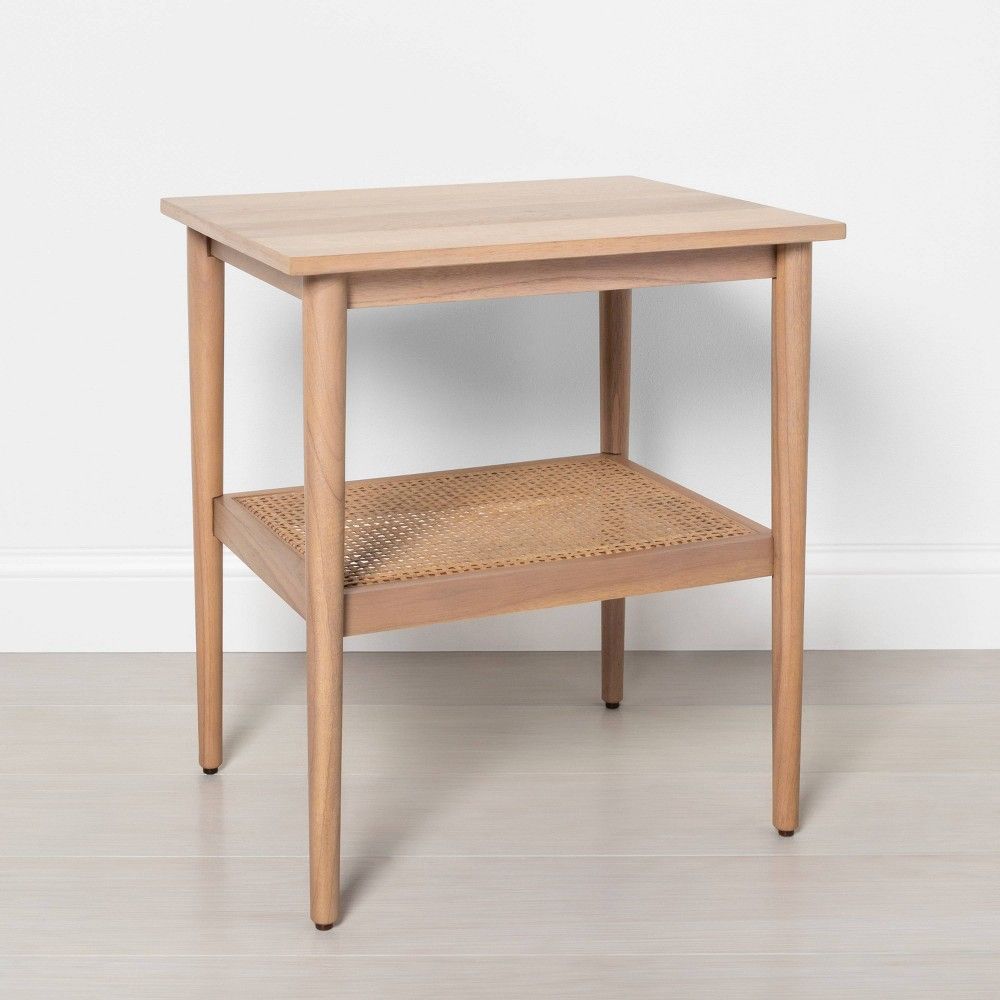 Hearth & Hand Wmagnolia Furniture Wood & Cane Accent Side Table - Natural -  Hearth & Hand with Magnolia | The Market Place