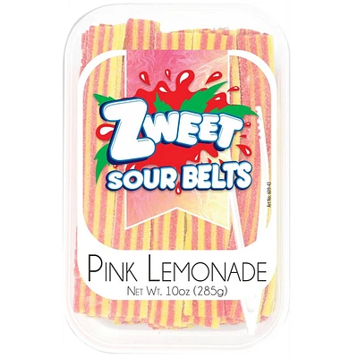 Zweet Sour Belts Pink Lemonade Candy - 10oz