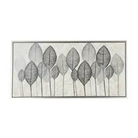 Leaf Framed Wall Art Canvas  - Olivia & May: Symmetric Venation Patterns, Modern Decor