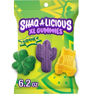 SHAQ-A-LICIOUS Sour Gummies Peg Bag (Pineapple - Watermelon and Mixed Berry Flavors) - 12ct/6.2oz