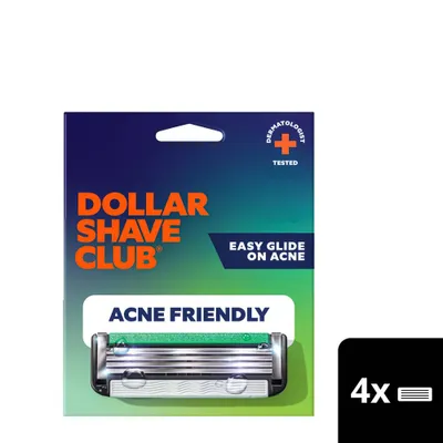 Dollar Shave Club Acne Friendly Razor Refill - 4ct