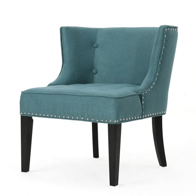 Adelina Occasional Chair - Christopher Knight Home: Upholstered, Nailhead Trim, Button-Tufted