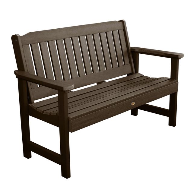 5 Lehigh Garden Bench Weathered Acorn - highwood