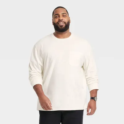 Men Big & Tall Long Sleeve Pocket T-Shirt