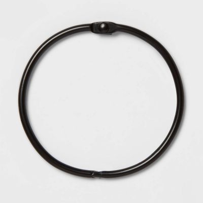 Shower Curtain Rings Matte Black - Threshold