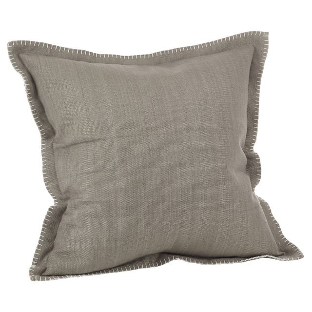 20x20 Whip Stitched Flange Design Throw Pillow - Saro Lifestyle: Contemporary, Cotton