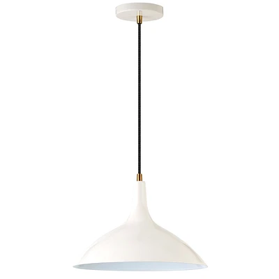 Hampton & Thyme 14 Wide Pendant with Metal Shade : Scandinavian Chic, Adjustable Cord