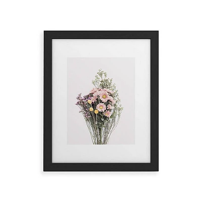 Deny Designs 18x24 Sisi and Seb Wildflower Bouquet Black Framed Art Print: Modern Cardstock Wall Canvas