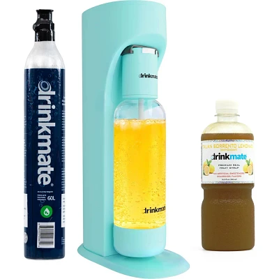 Drinkmate Sparkle Up Bundle OmniFizz Soda Maker with Lemonade Syrup