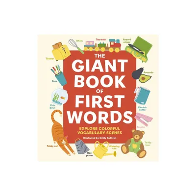 The Giant Book of First Words - by Applesauce Press (Hardcover)