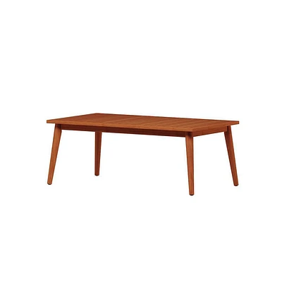 Amazonia Eucalyptus Rectangular Selvaggio Outdoor Patio Coffee Table Natural Wood: FSC Certified, All-Weather Design