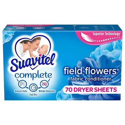 Suavitel Complete Dryer Sheets - Field Flowers - 70ct