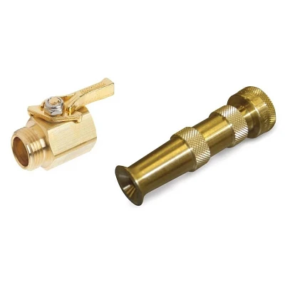 Dramm Brass Hose Nozzle with Shut-off Valve