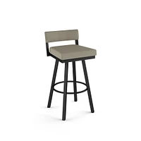 Amisco Travis Upholstered Barstool Greige/Black