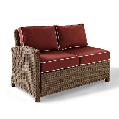 Bradenton Steel Outdoor Left Side Sectional Sangria/Weathered Brown - Crosley