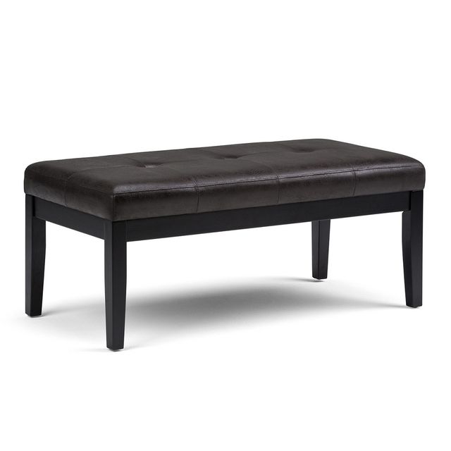 43 Abbey Tufted Ottoman Benches  Faux Air Leather - WyndenHall