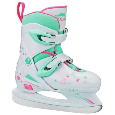 Lake Placid Nitro Adjustable Ice Skate White - M (1-4)