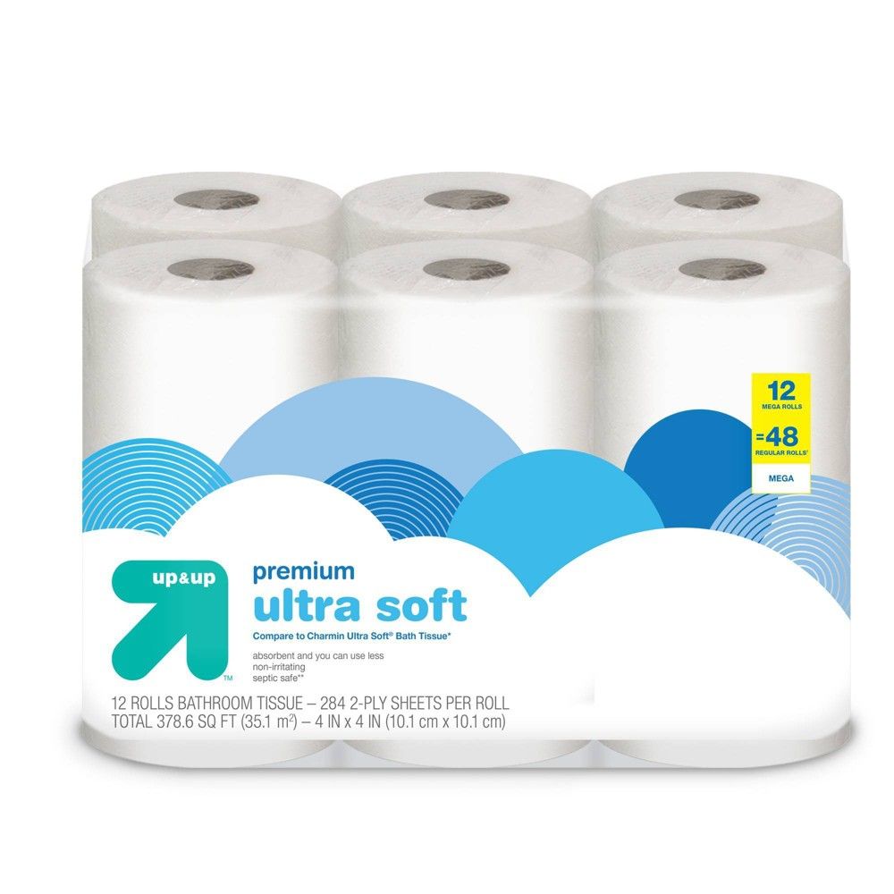 Up & Up Premium Ultra Soft Toilet Paper - 12 Mega Rolls - up & up |  Connecticut Post Mall