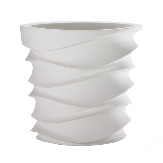 Crescent Garden 26 Wide Eye Am Novelty Planters White: Indoor/Outdoor, UV-Resistant, 24.8H