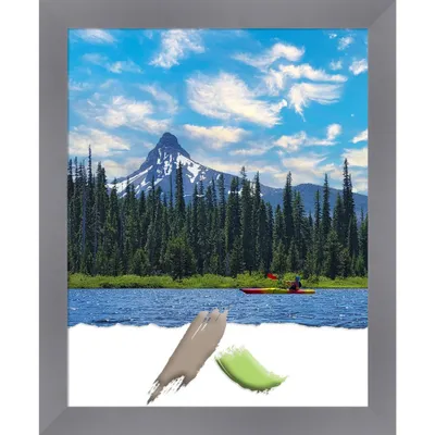 16x20 Edwin Wood Picture Frame for Wall Display, Modern Design - Amanti Art: Includes Sawtooth Hanger