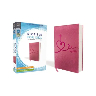 Niv, Bible for Kids, Leathersoft, Pink, Red Letter, Comfort Print - by Zondervan (Leather Bound)