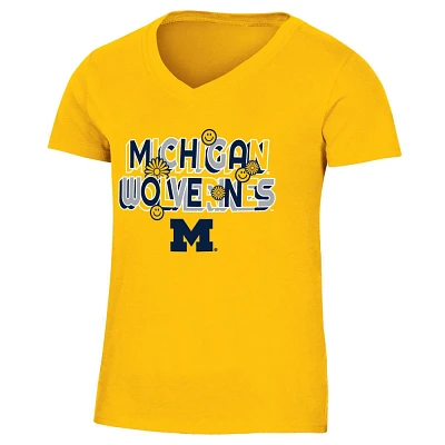 NCAA Michigan Wolverines Girls V-Neck T-Shirt