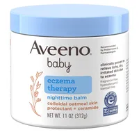 Aveeno Baby Eczema Therapy Nighttime Moisturizing Balm, Soothes & Relieves Dry, Itchy Skin -11oz