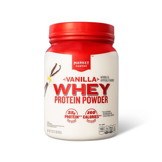 Market Pantry Whey Protein Powder - Vanilla - 32oz - Market Pantry