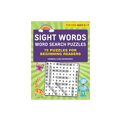 Sight Words Word Search Puzzles - by Kimberly Ann Kiedrowski (Paperback)