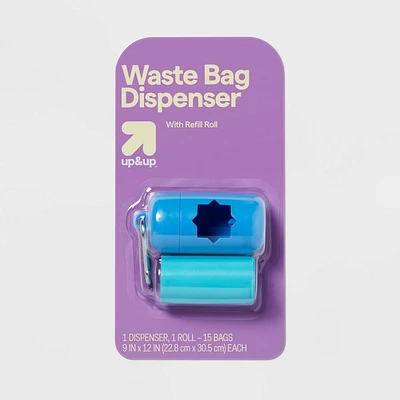 Dog Waste Bag Holder - 1Roll/15ct - Blue - up & up