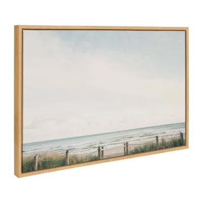 23 x 33 Sylvie Pale Sky Framed Canvas by F2 Images Natural - Kate & Laurel All Things Decor