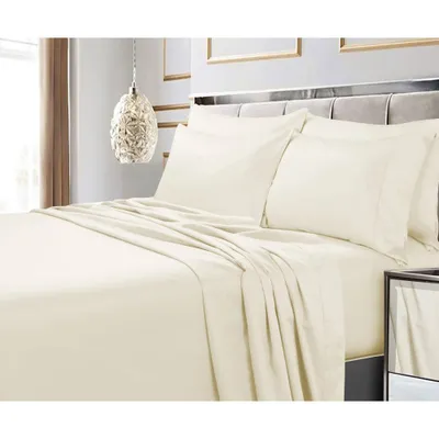 King 600 Thread Count Sateen Pillowcase Ivory - Tribeca Living