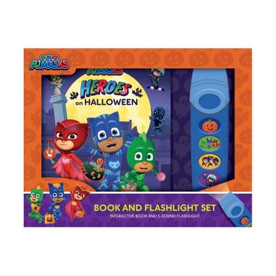 Pj Masks: Heroes on Halloween Book and 5-Sound Flashlight Set - by Pi Kids (Mixed Media Product)