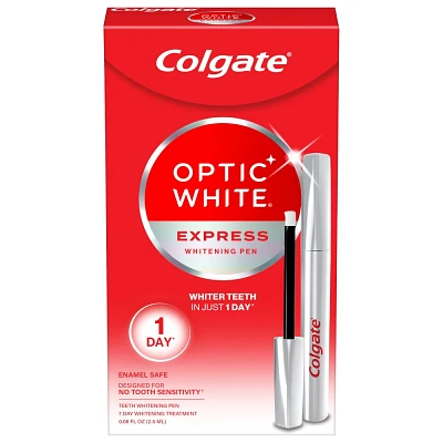 Colgate Optic White Express Teeth Whitening Gel Pen, 35 Whitening Treatments & Hydrogen Peroxide Gel - 0.08 fl oz