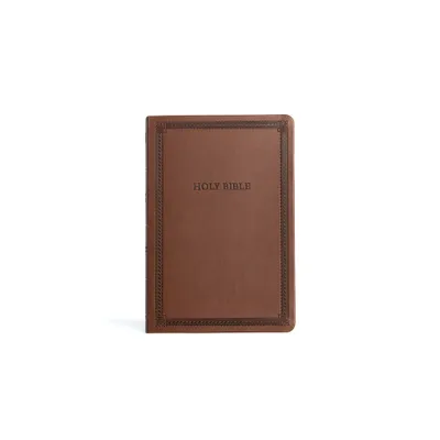 CSB Large Print Thinline Bible, Value Edition, Brown Leathertouch - by Csb Bibles by Holman (Leather Bound)