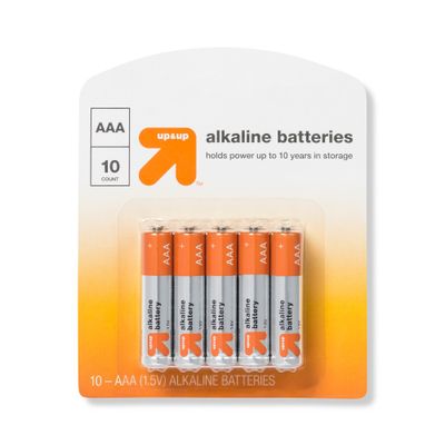 AAA Batteries - 10pk Alkaline Battery - up&up