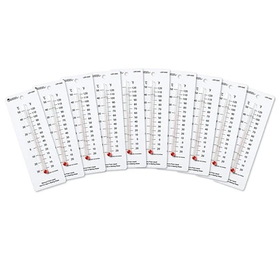 Learning Resources Student Thermometers Classroom Supplies Homeschool Set of 10 Ages 8plus: Glass & Plastic, Teaching Aid