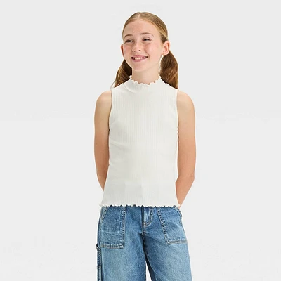 Girls Mock Neck Tank Top