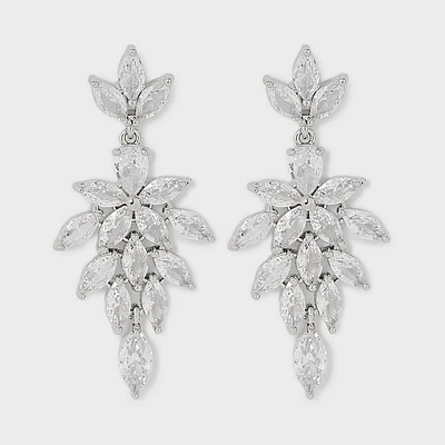 Cluter Marquie Stone Linear Earring - Silver