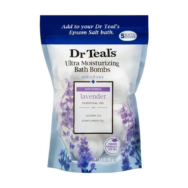 Dr Teals Soothing Lavender Ultra Moisturizing Bath Bomb - 5ct