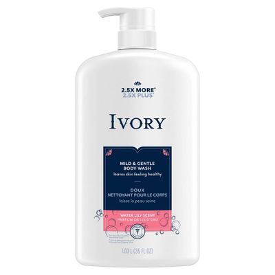 Ivory Mild & Gentle Body Wash - Water Lily Scent - 35 fl oz