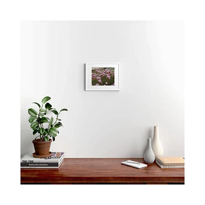 11 x 14 Hello Twiggs Pale Pink Flowers Framed Wall Art White - Deny Designs: Modern Botanical MDF Composite Frame