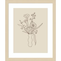 Amanti Art  Floral Study 1 by Kate Aurelia Holloway Wood Framed Wall Art Print: Botanical Lithograph, Modern Decor