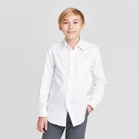 Boys Long Sleeve Woven Button-Down Shirt