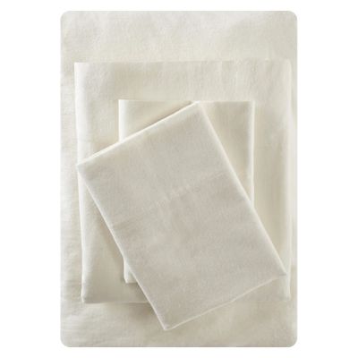 Solid Flannel Sheet Set (Full) Ivory