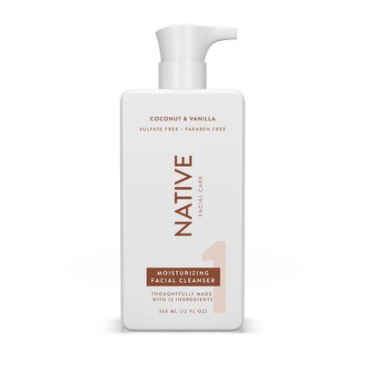 Native Face Wash Moisturizing Coconut and Vanilla Facial Cleanser with Niacinamide - 12 fl oz
